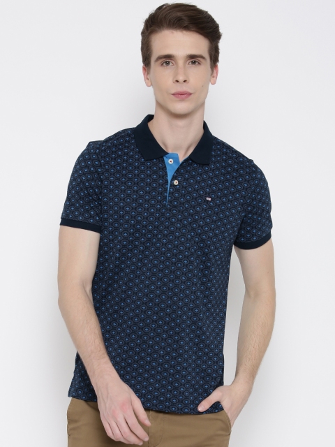 

Arrow Sport Men Blue Printed Polo Collar T-shirt