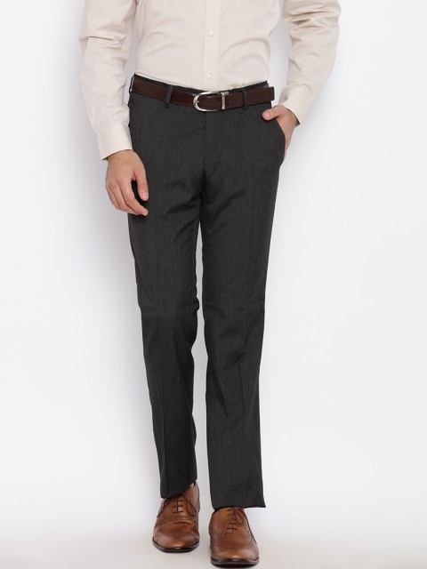

Arrow Men Charcoal Grey Formal Trousers
