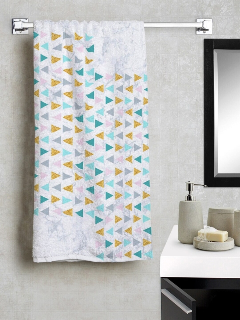 

Florida White Printed 400 GSM Bath Towel
