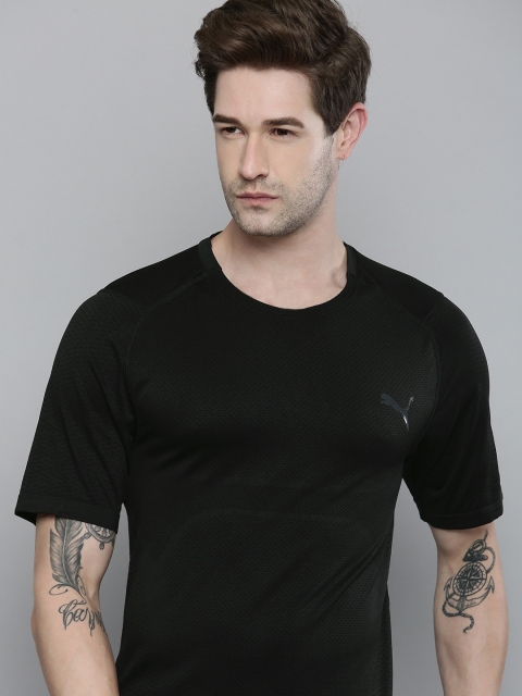 

Puma Men Black Slim Fit EvoKnit Performance Training T-shirt