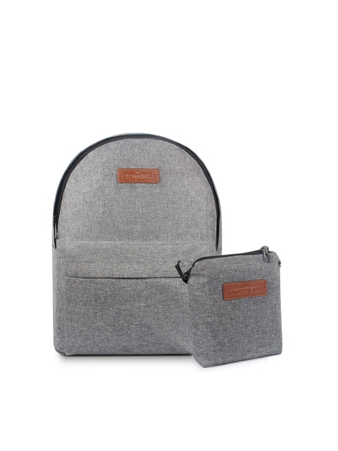 

THE CLOWNFISH Unisex Grey Laptop Backpack with Mobile Pouch