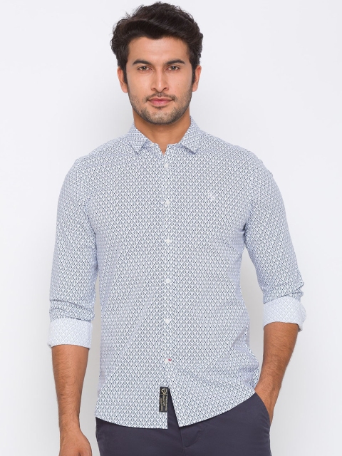 

Being Human Men White Slim Fit Printed Casual Shirt