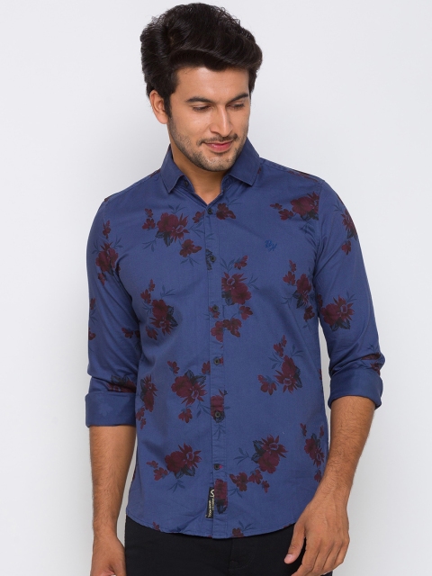 

Being Human Men Blue Slim Fit Abstract Printed Casual Shirt