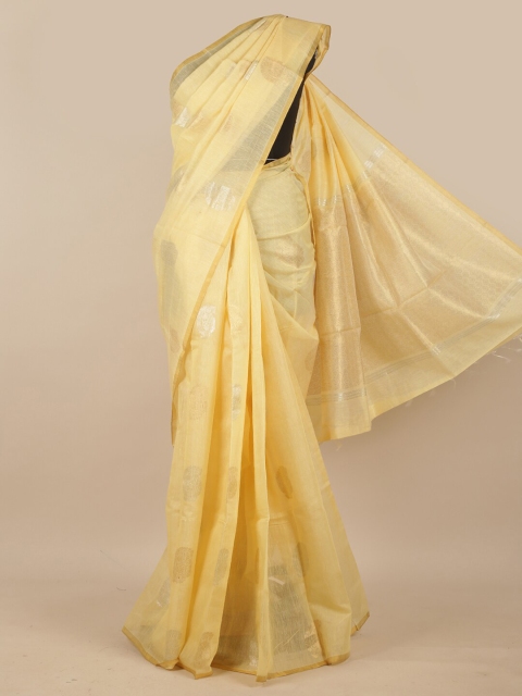 

Pothys Yellow Ethnic Motifs Saree