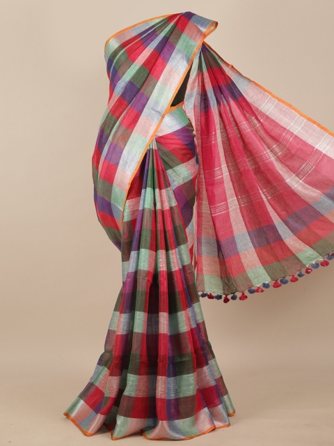 

Pothys Multicoloured Checked Saree, Multi