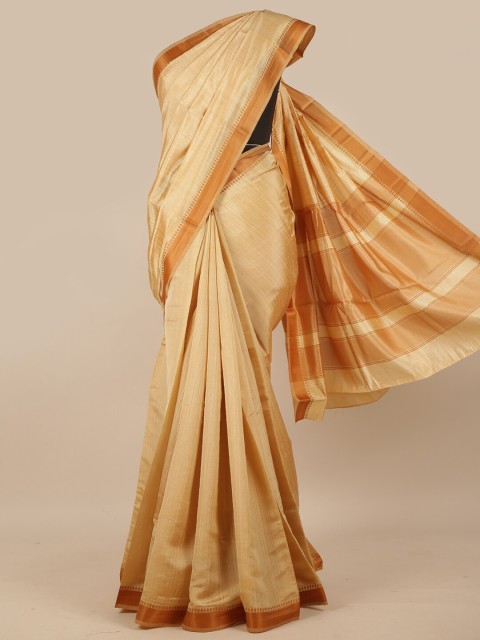 

Pothys Cream-Coloured Woven Design Jute Silk Saree