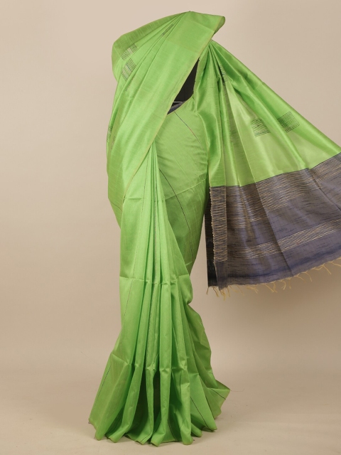 

Pothys Green Silk Blend Saree