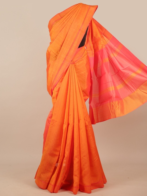 

Pothys Orange Jute Silk Saree