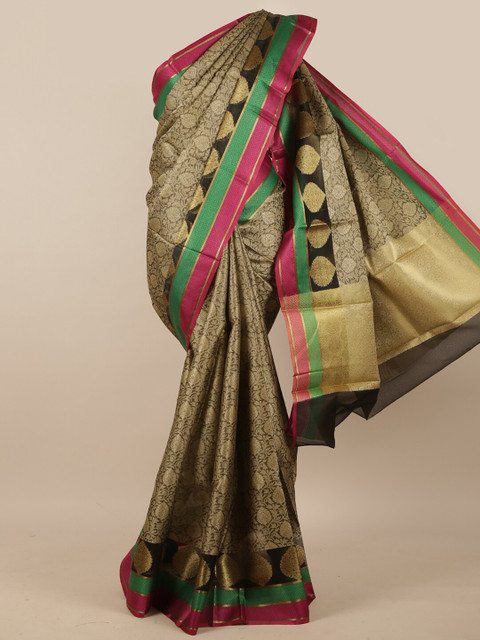 

Pothys Grey Woven Design Silk Blend Saree