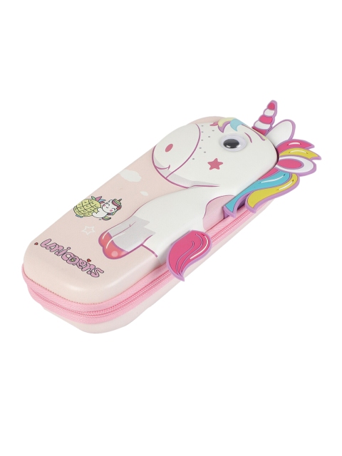 

PASSION PETALS Girls Peach-Coloured & White Unicorn Printed Hardtop Pencil Case
