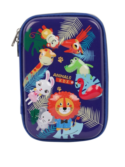 

PASSION PETALS Boys Blue & Orange Jungle Printed Hardtop Pencil Case