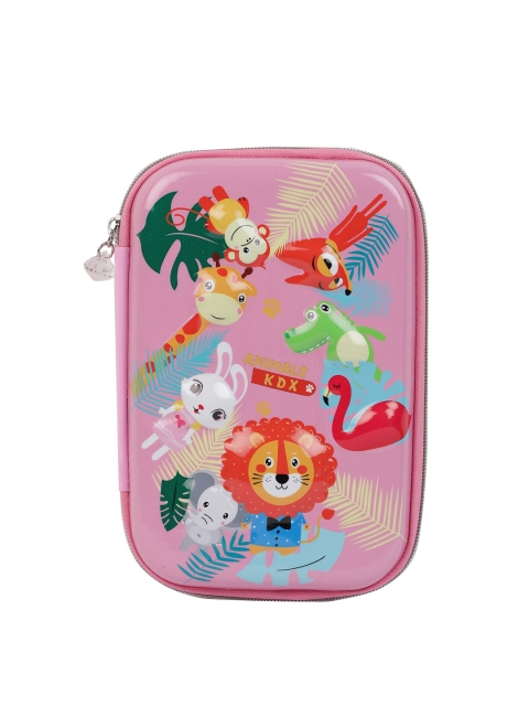 

PASSION PETALS Girls Pink & Orange Jungle Printed Hardtop Pencil Case