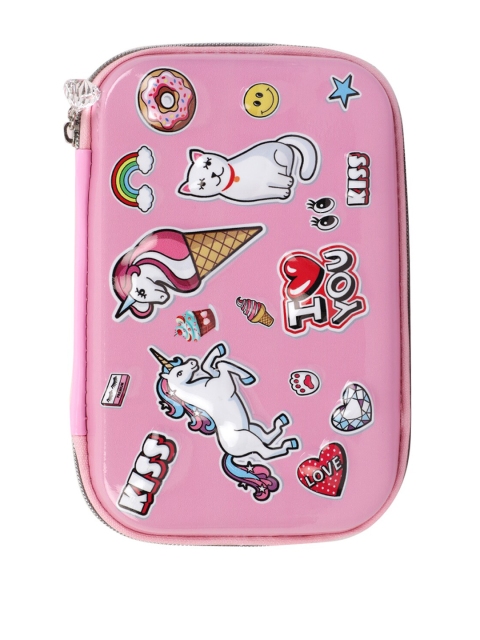 

PASSION PETALS Girls Pink & White Unicorn Printed Hardtop Pencil Case
