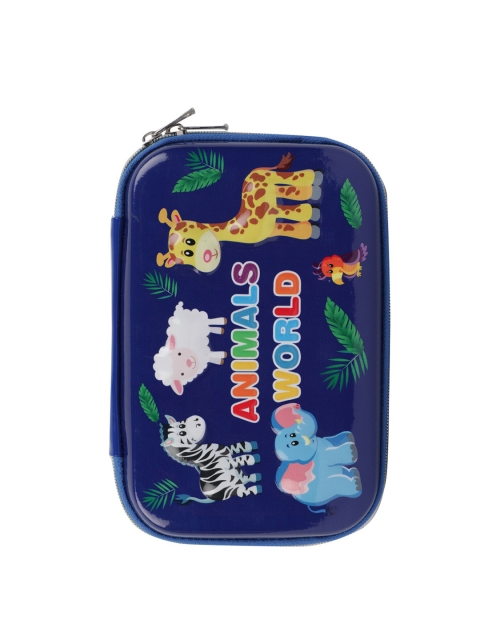 

PASSION PETALS Boys Blue & Yellow Animal Theme Printed Hardtop Pencil Case