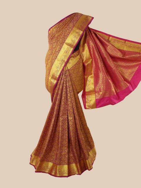 

Pothys Pink Woven Design Zari Pure Silk Saree