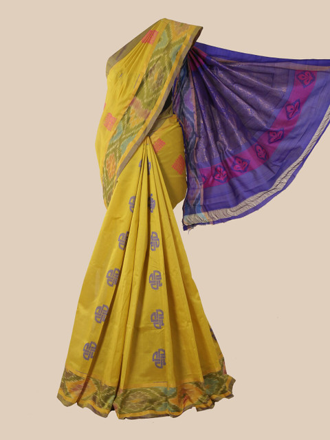 

Pothys Lime Green Silk Cotton Saree