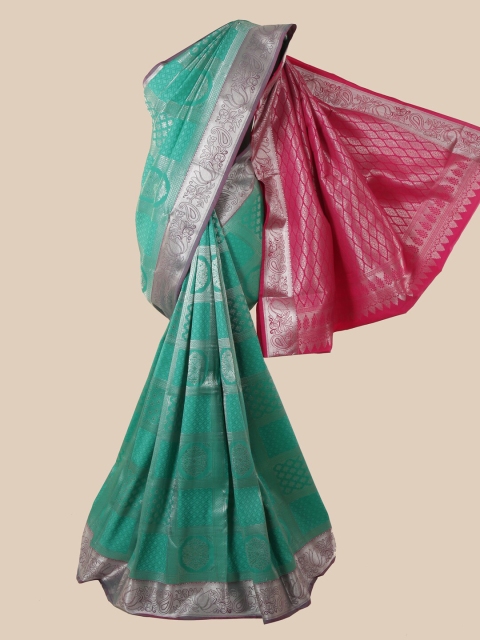 

Pothys Green Woven Design Pure Silk Saree