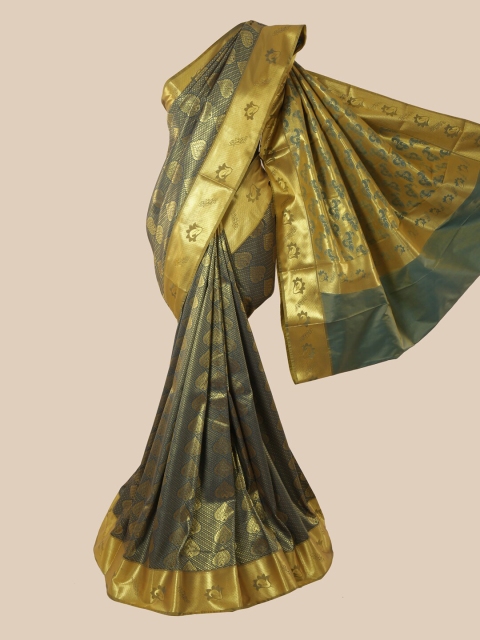 

Pothys Green & Gold Ethnic Motifs Pure Silk Saree