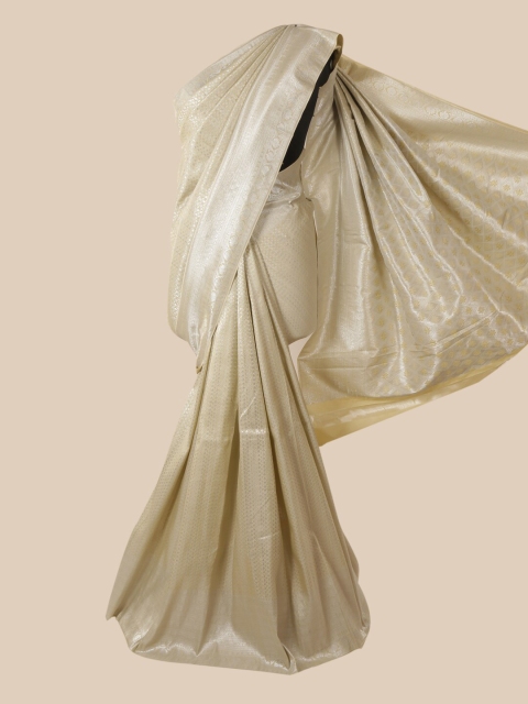 

Pothys Cream-Coloured Woven Design Pure Silk Saree