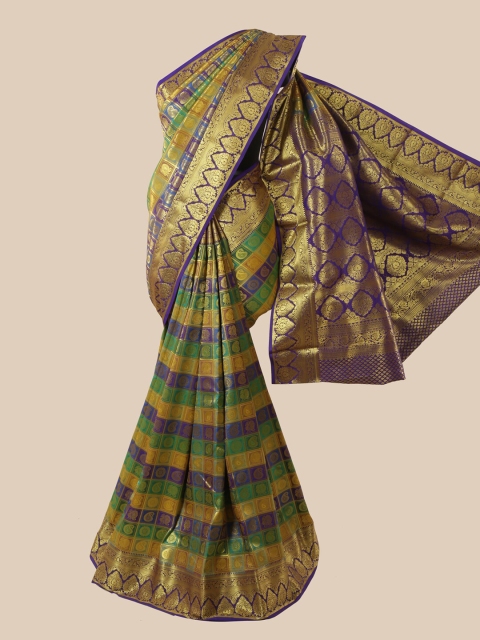 

Pothys Multicoloured Ethnic Motifs Zari Pure Silk Saree, Multi