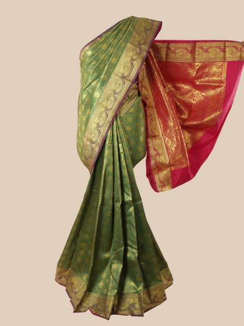 

Pothys Green Woven Design Pure Silk Saree