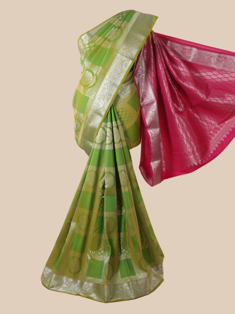 

Pothys Green Woven Design Pure Silk Saree