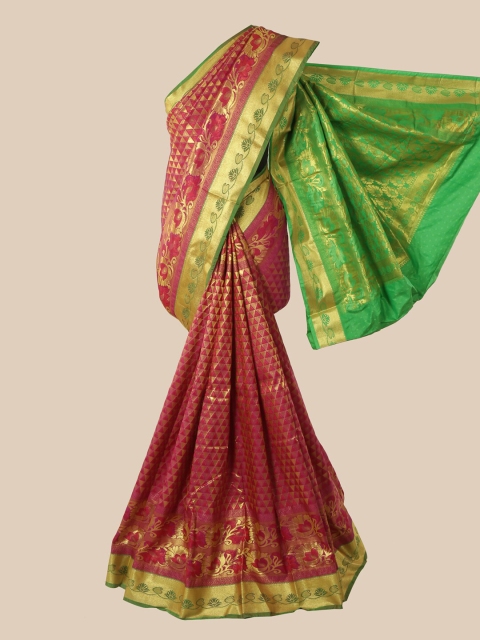 

Pothys Magenta Woven Design Pure Silk Saree