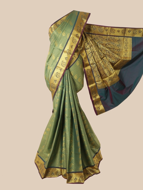 

Pothys Green Woven Design Pure Silk Saree