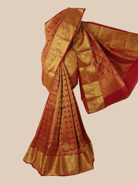 

Pothys Maroon Woven Design Pure Silk Saree