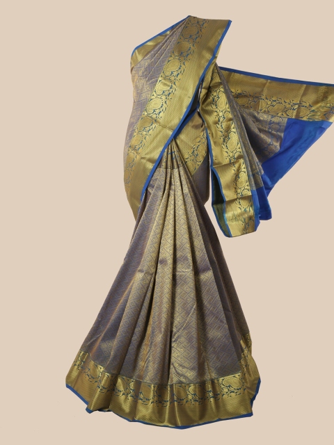 

Pothys Blue Woven Design Pure Silk Saree