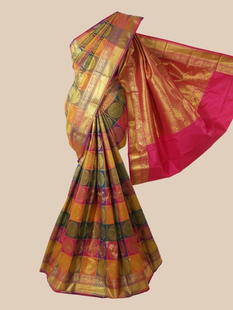 

Pothys Multicoloured Woven Design Pure Silk Saree, Multi
