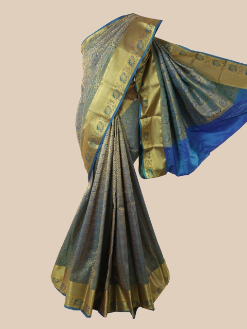 

Pothys Blue Woven Design Pure Silk Saree