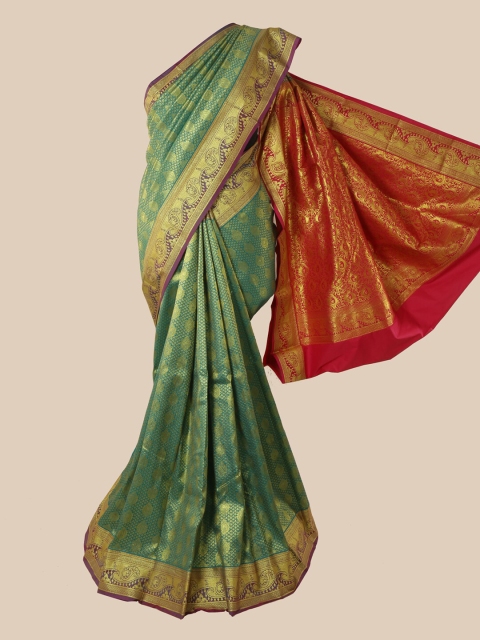 

Pothys Green Woven Design Pure Silk Saree