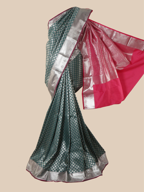 

Pothys Green Woven Design Pure Silk Saree