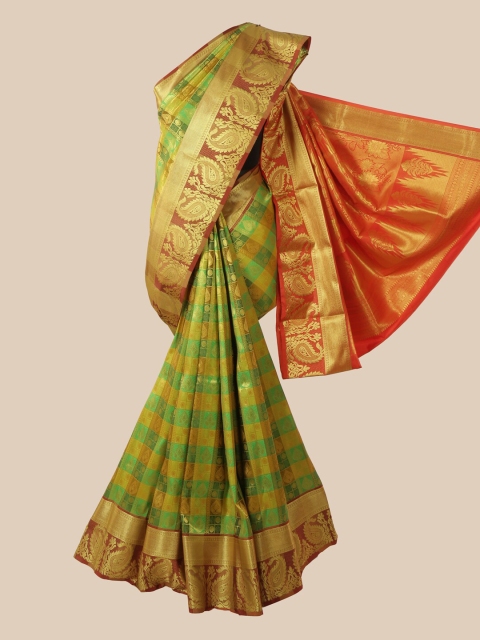 

Pothys Multicoloured Woven Design Pure Silk Saree, Multi