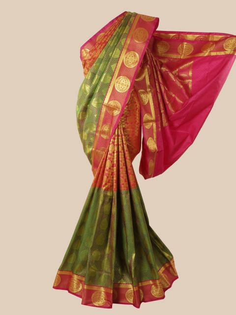 

Pothys Multicoloured Woven Design Pure Silk Saree, Multi