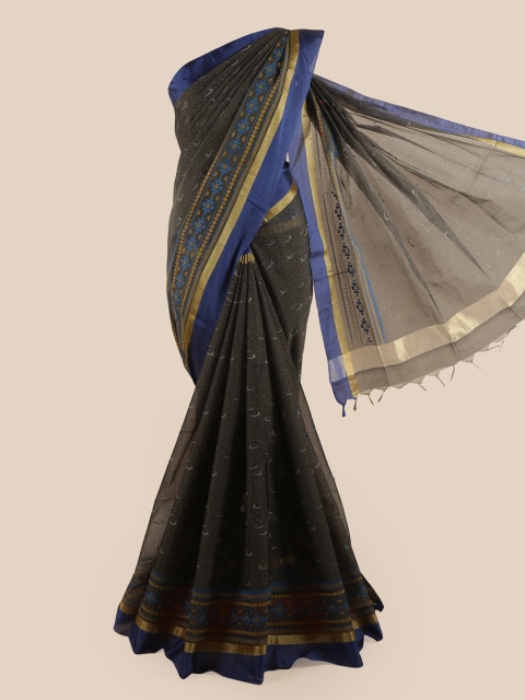 

Pothys Grey & Blue Pure Cotton Saree