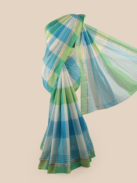 

Pothys Multicoloured Checked Pure Cotton Saree, Multi