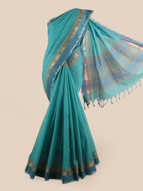 

Pothys Blue Pure Cotton Saree