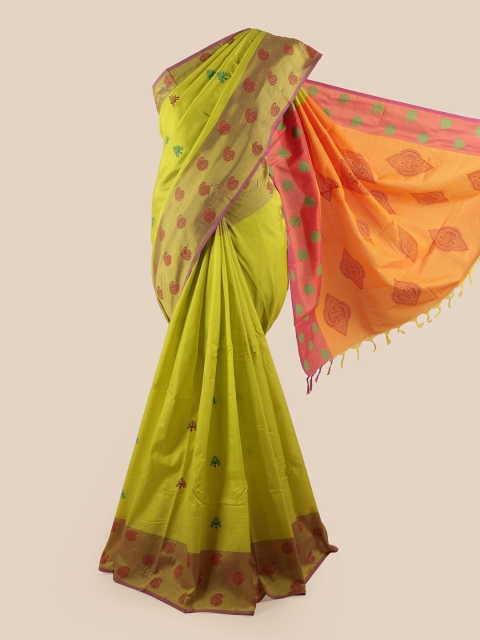 

Pothys Green Printed Pure Cotton Saree