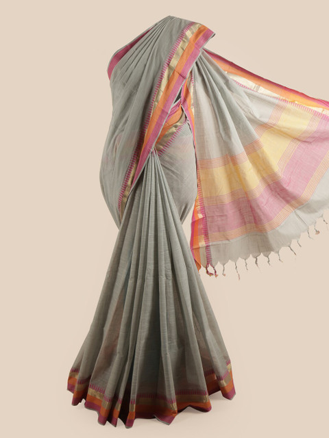 

Pothys Grey Pure Cotton Saree