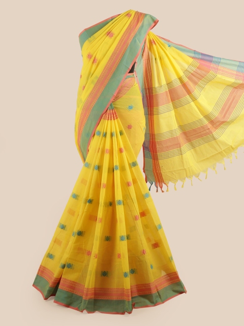 

Pothys Yellow & Orange Ethnic Motifs Pure Cotton Saree