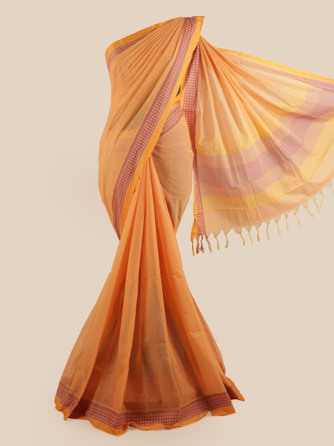 

Pothys Orange Pure Cotton Saree