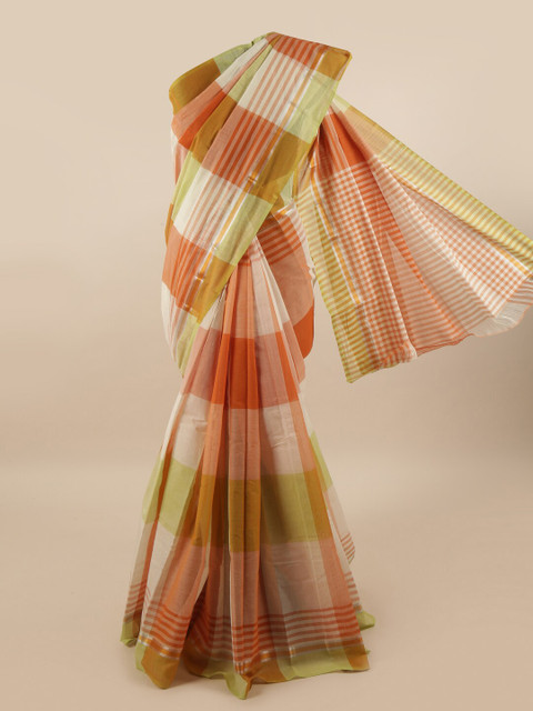 

Pothys Multicoloured Striped Zari Pure Cotton Saree, Multi