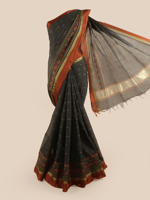 

Pothys Grey Pure Cotton Saree
