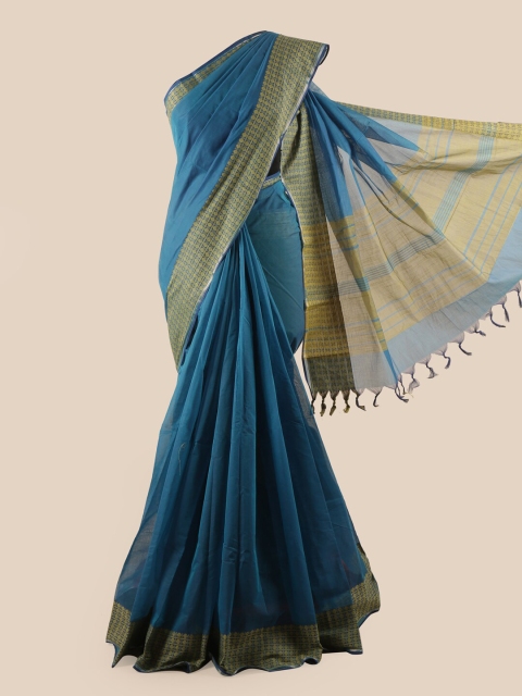 

Pothys Blue Pure Cotton Saree