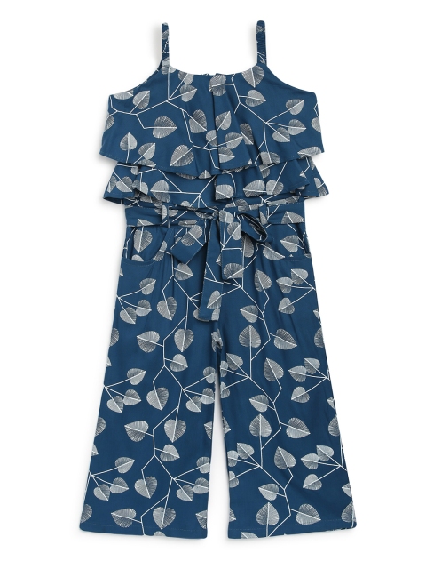 

Adiva Girls Blue Printed Jumpsuit