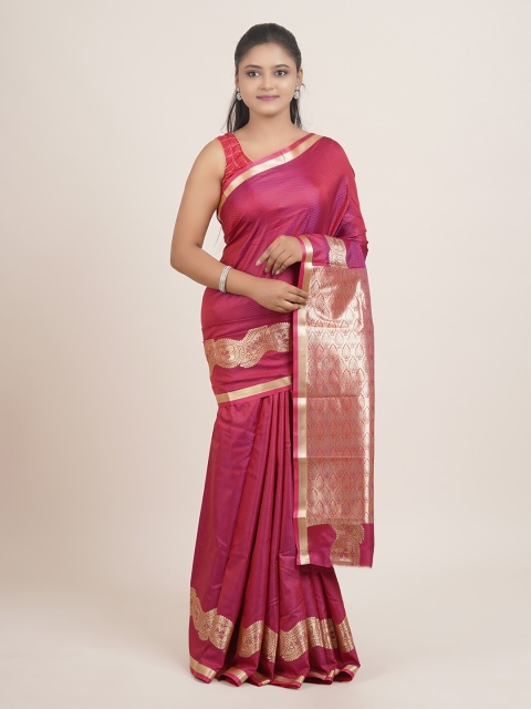 

Pothys Magenta Woven Design Art Silk Saree
