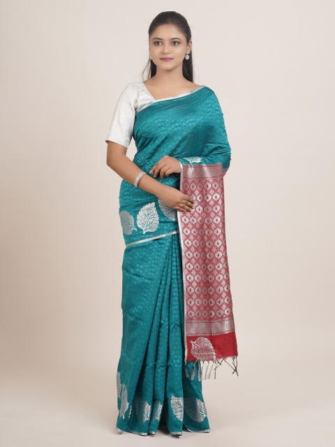 

Pothys Green Floral Art Silk Saree