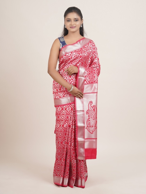 

Pothys Red & Grey Ethnic Motifs Zari Art Silk Saree